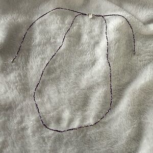 Alex & Ani Purple Braided Beaded Necklace